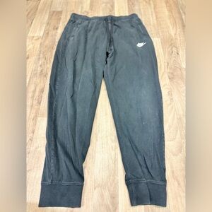 Nike Vintage Club Jersey Joggers Mens Black Lightweight‎ Pants Size Large Y2K